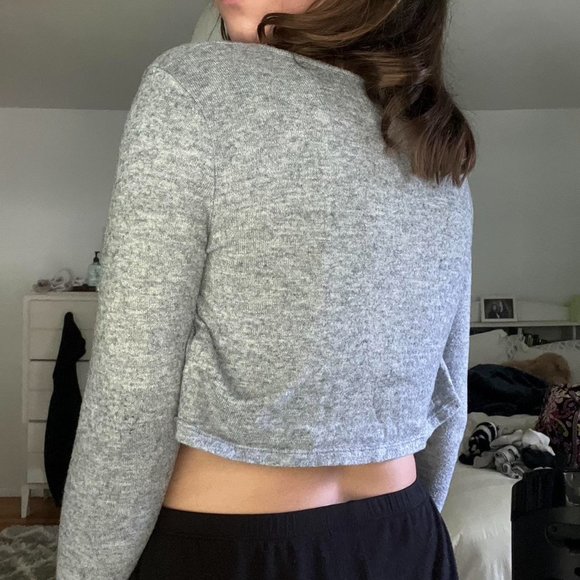 Gray Zara Sweater And Bra Set - Picture 4 of 6